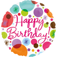 Standard Happy Birthday Polka Dots